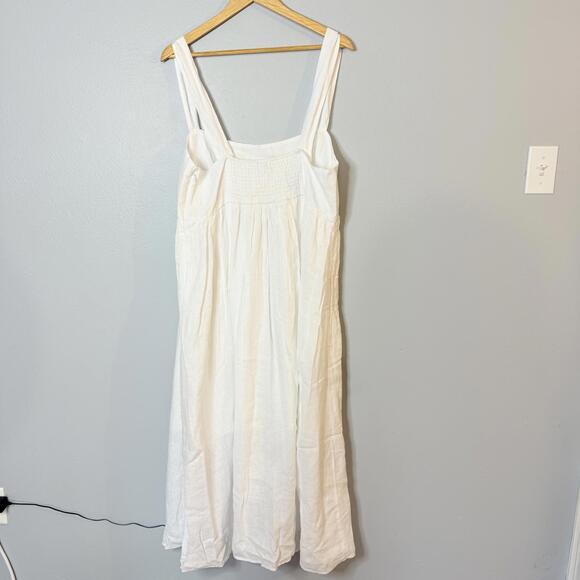 J.Crew Indigo Linen Midi Dress Size 18 - Picture 6 of 9